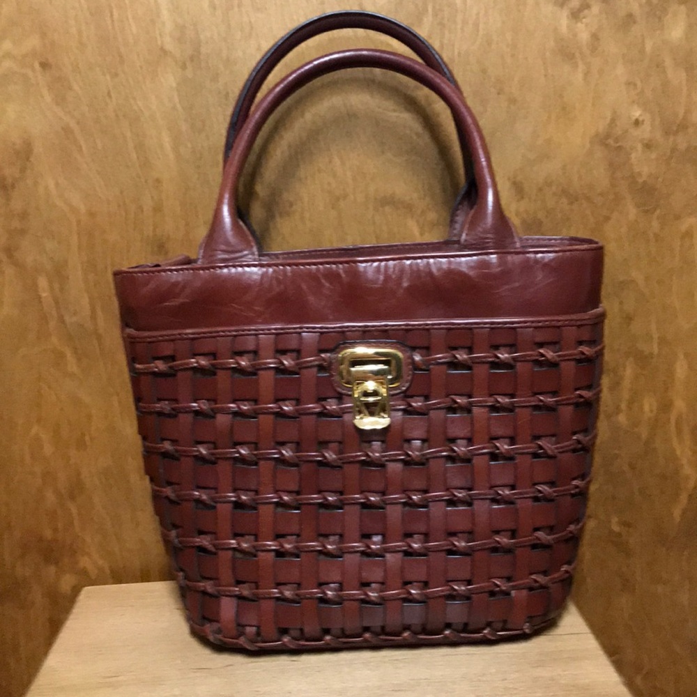 Brown leather purse